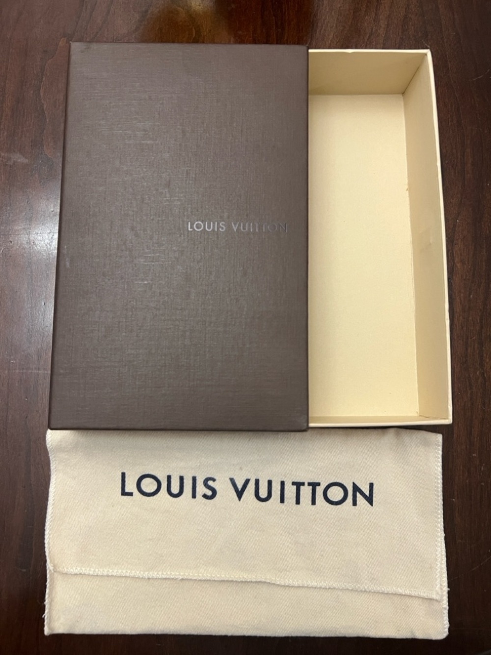 Louis Vuitton Brown Box with Cream Dust Bag